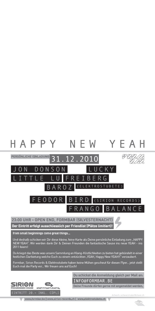 New Year's Bash w/ Elektrostubete
